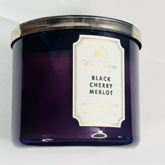 Black Cherry Merlot 3-wick Candle, used slightly - Picture 5 of 5